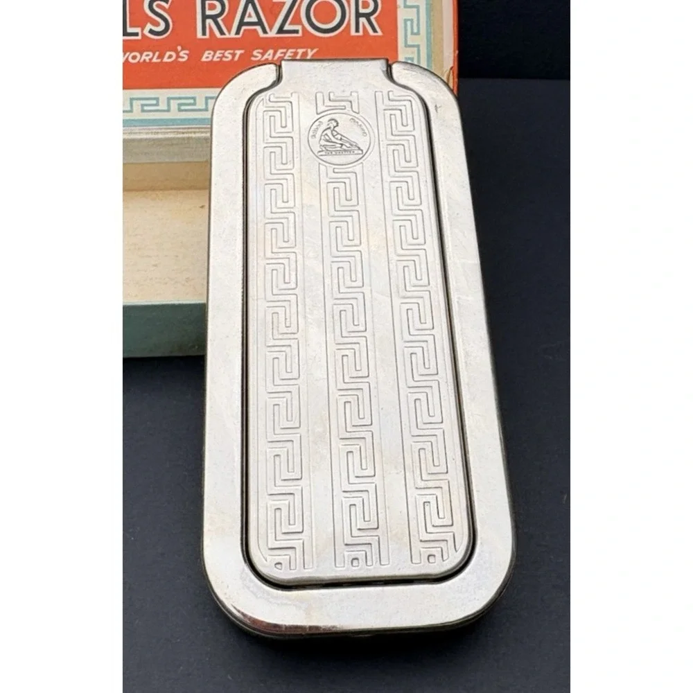 Vintage barber mens Rolls Razor Imperial 2 blade shaver kit original box 1930's